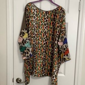Colorful Leopard Print Tunic
